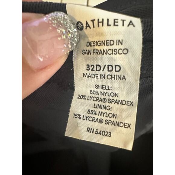 Athleta Twister Bikini Swim Top Surf Black 32D/DD Summer Beach Women Sport - Picture 9 of 11